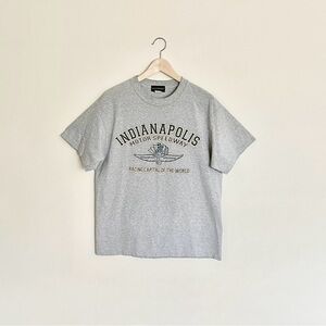 Vintage 90s Indianapolis Motor Speedway Graphic Gray T Shirt Adult size Large